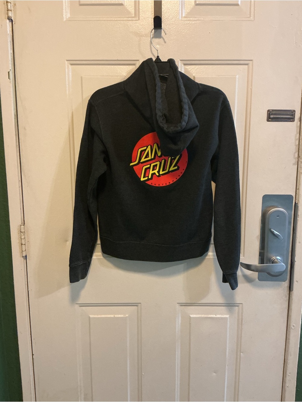 Santa Cruz Skateboards Black Hoodie with Red and Yellow Logo - Picture 2 of 2
